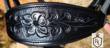 Load image into Gallery viewer, Western Floral Tooled Padded Bitless Sidepull set

