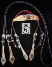 Load image into Gallery viewer, Amber Blooms bridle set
