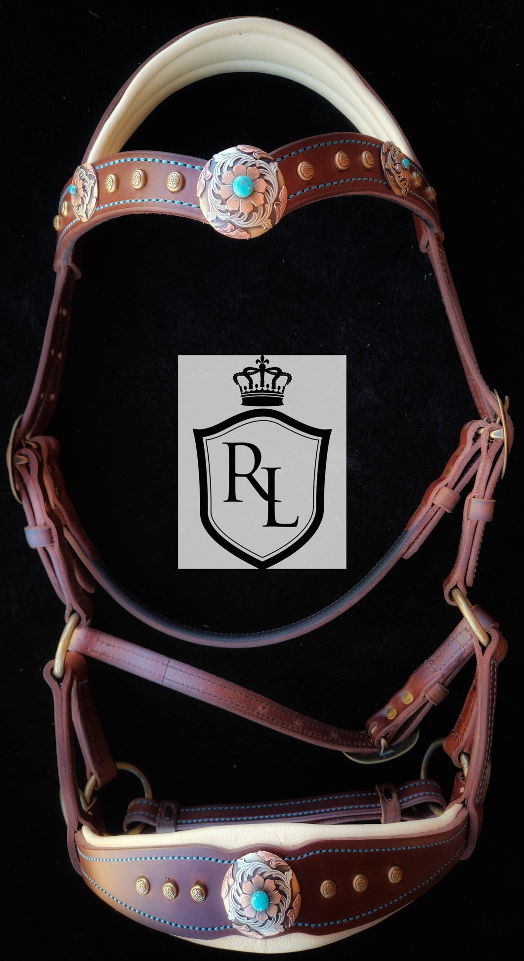 Rust Petal Bitless bridle set