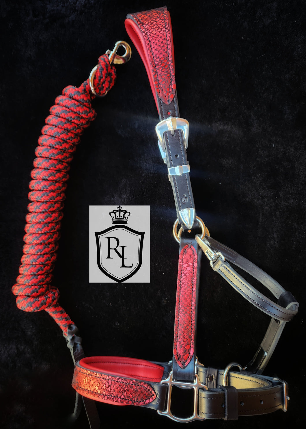 Red dragonscale padded halter
