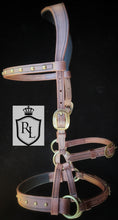 Load image into Gallery viewer, Traditional bitless sidepull with aged brass hardware
