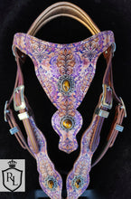Load image into Gallery viewer, Tigers eye &amp; copper demask bit bridle set
