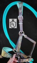 Load image into Gallery viewer, Turquoise feather padded halter
