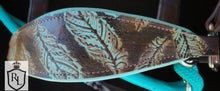 Load image into Gallery viewer, Turquoise feather padded halter

