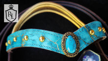 Load image into Gallery viewer, Gilded turquoise bridle set
