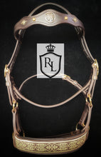 Load image into Gallery viewer, Chocolate brown celtic padded sidepull

