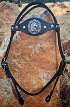 Load image into Gallery viewer, Unicorn bling bit bridle and breast collar set
