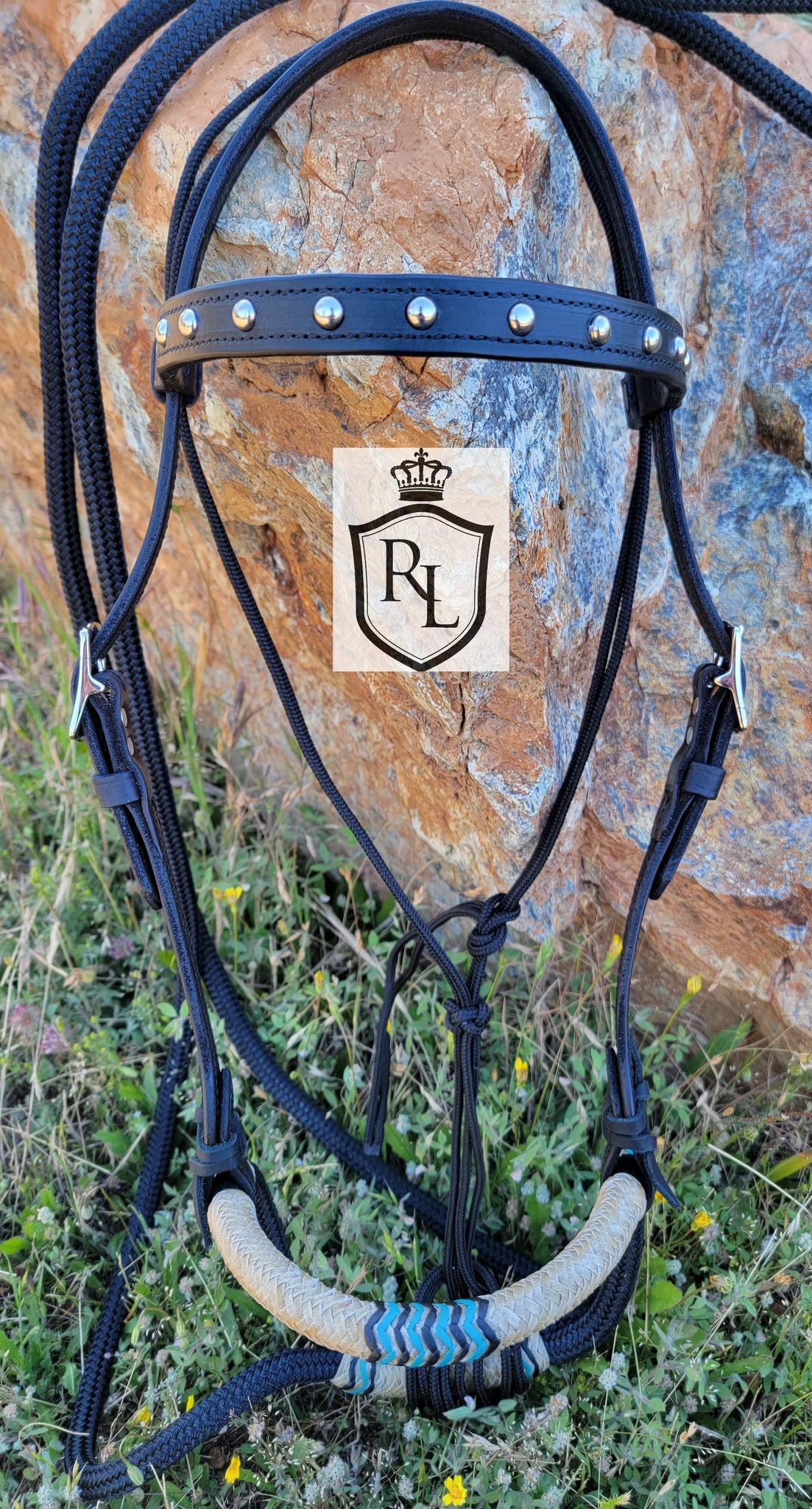Hard Rope Hackamore Rope hackamore with Rawhide – Royal Legacy Custom Leather