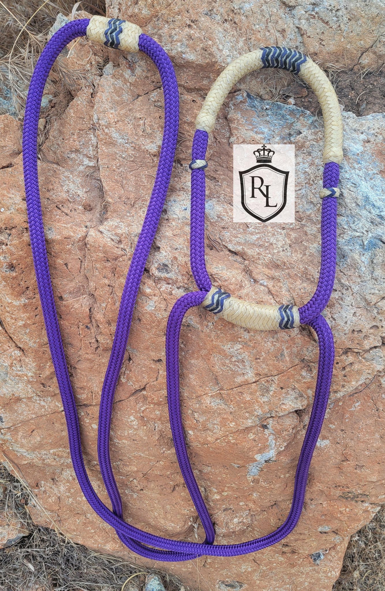 Hard Rope Hackamore Rope hackamore with Rawhide – Royal Legacy Custom Leather
