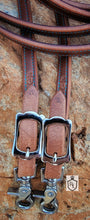 Load image into Gallery viewer, Harness leather lined split reins
