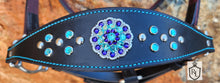 Load image into Gallery viewer, A Purple &amp; Turquoise bling halter
